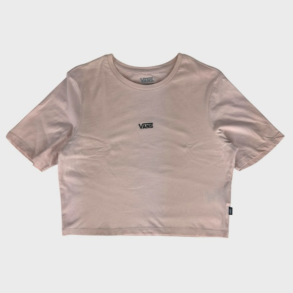 Vans Cropped Logo T-Shirt in Soft Pink - Picture 4 of 10